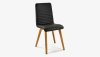 Dining chair Arosa, Genuine leather black