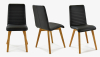 Dining chair Arosa, Genuine leather black