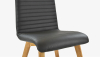 Krzesło do jadalni Arosa, skóra naturalna czarny