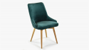 Krzesło Laura, ciemnozielony aksamitny materiał