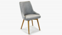 Laura szék, szürke bársony anyagból