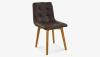 Leonardo chair, brown genuine leather