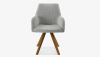 Paris, Chair with armrests, Light gray